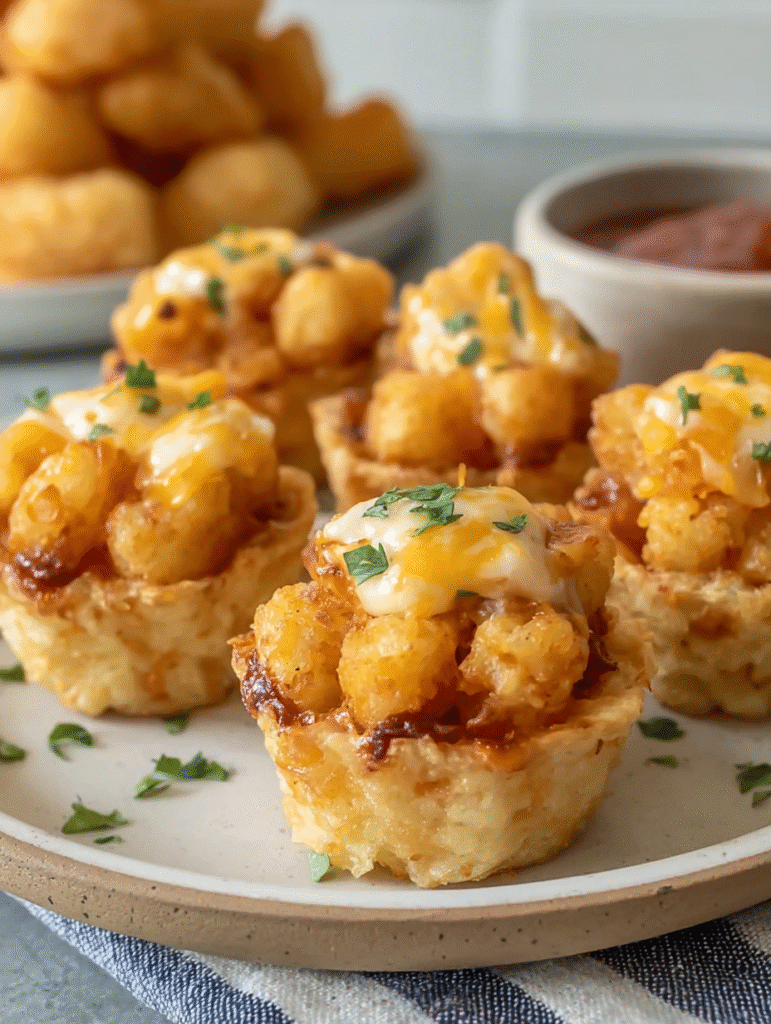 Tater Tot Appetizer Cups