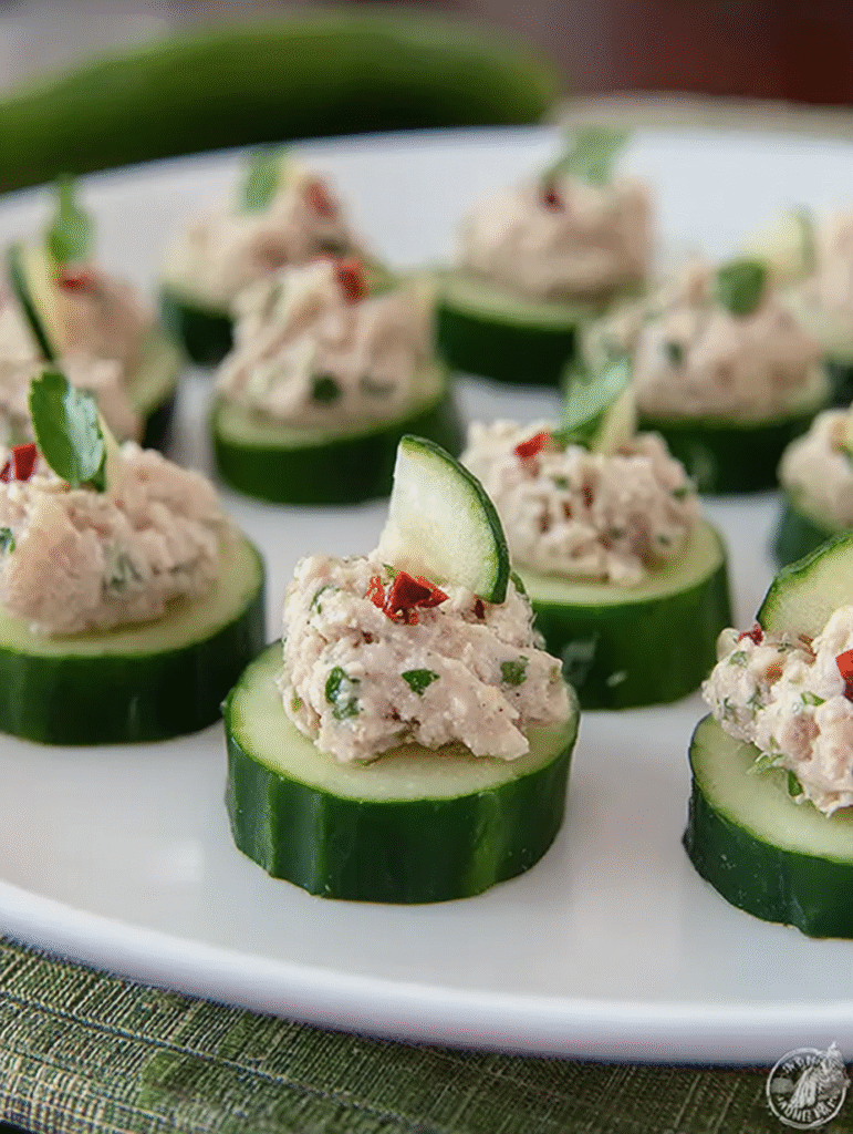 Tuna Cucumber Party Bites