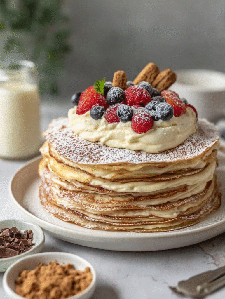Vanilla & Speculoos Crêpe Cake