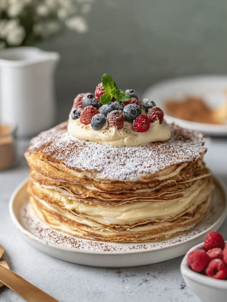 Vanilla & Speculoos Crêpe Cake