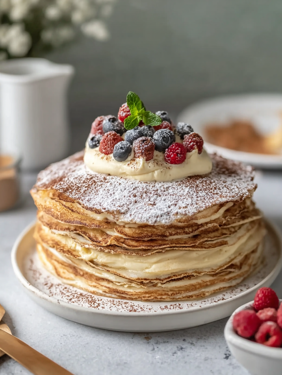 Vanilla & Speculoos Crêpe Cake