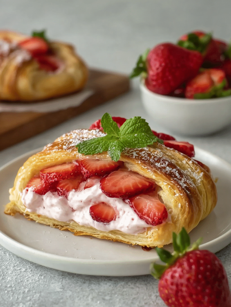 Vegan Strawberry Cream Danish: How to Make in 6 Steps