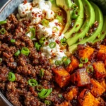 Ground Beef Hot Honey Bowl