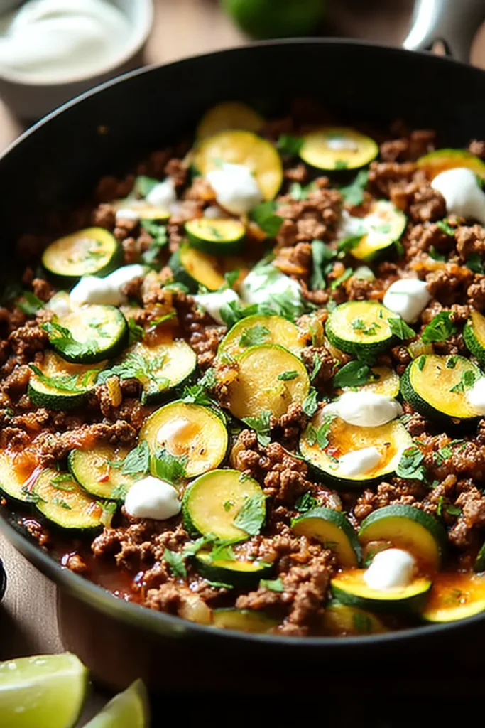 Zucchini and Ground Beef Skillet: A Flavorful One-Pan Dinner