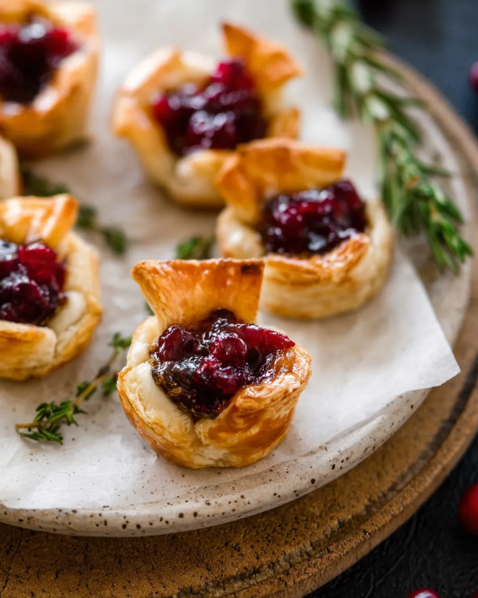 Baked Cranberry Brie Bites
