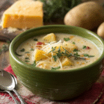 Cheddar Garlic Herb Potato Soup