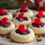 Christmas Maraschino Cherry Shortbread Cookies