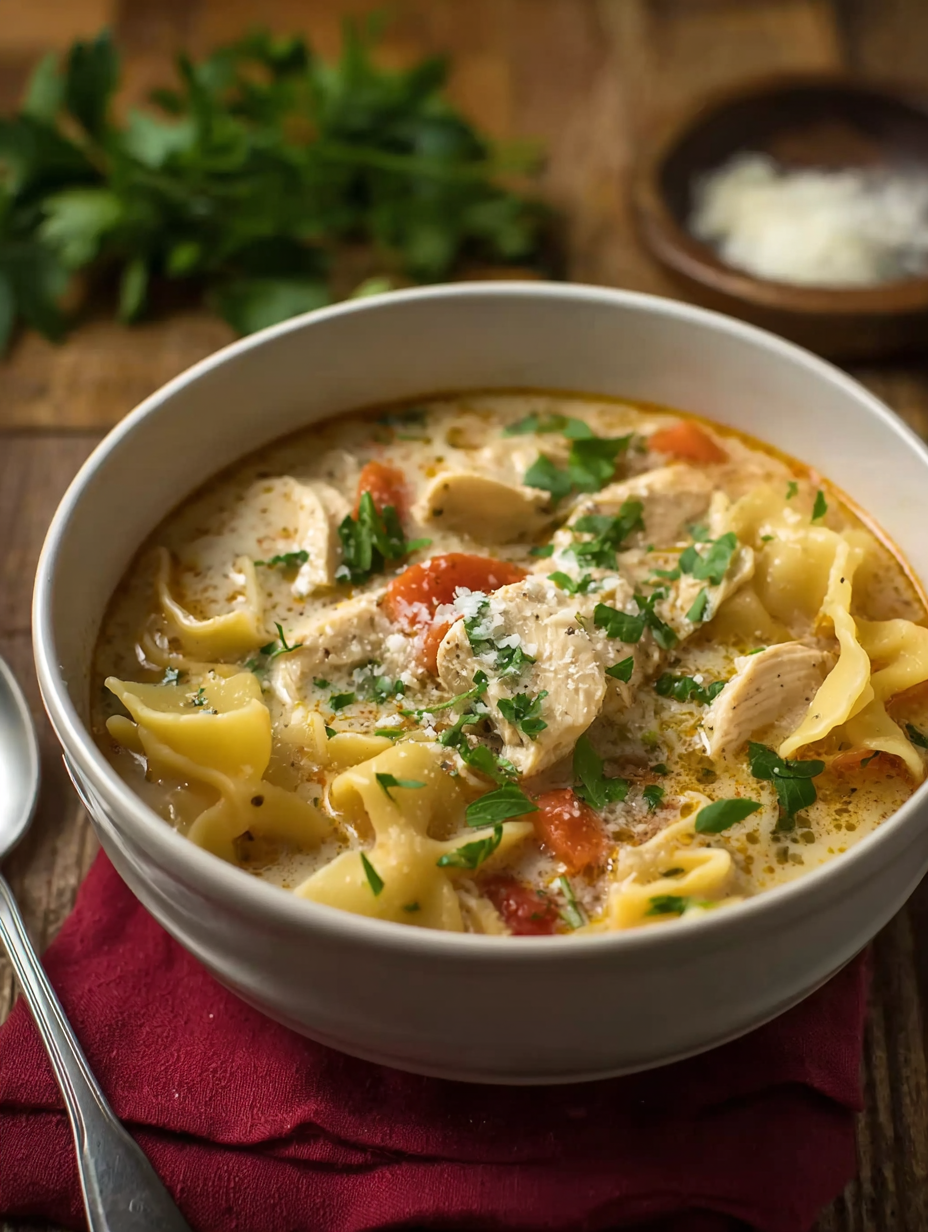 Creamy Chicken Lasagna Soup