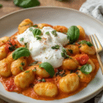 Creamy Tomato Gnocchi with Burrata