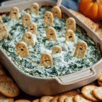 Halloween Graveyard Spinach Dip