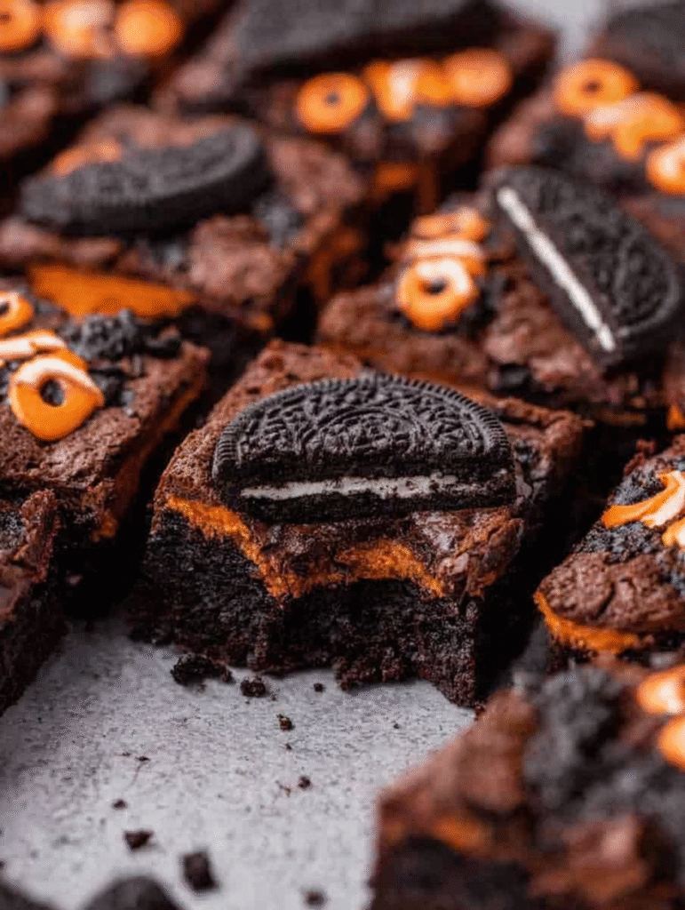 Halloween Oreo Brownies