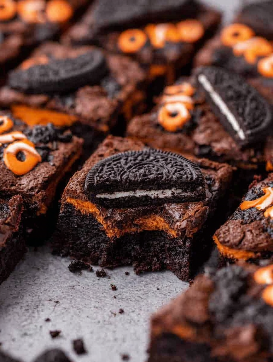 Halloween Oreo Brownies