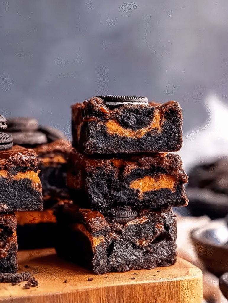 Halloween Oreo Brownies