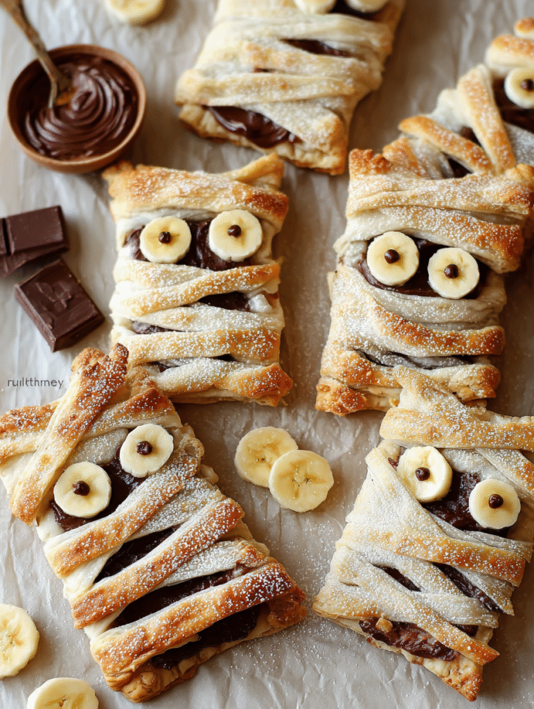 Spooky Sweet Nutella Mummy Hand Pies for Halloween Fun