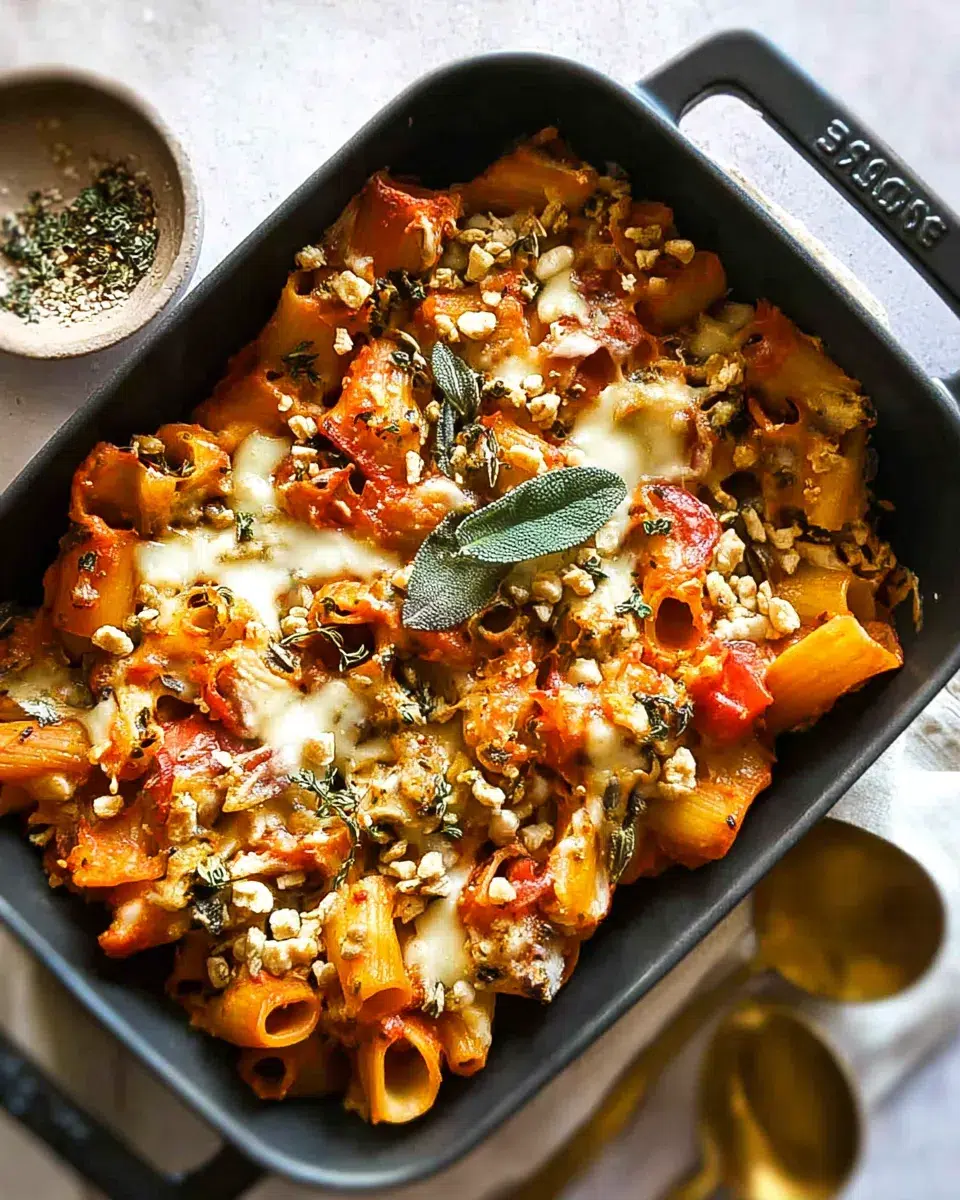 Pasta Bake with Pumpkin Tomato Sauce