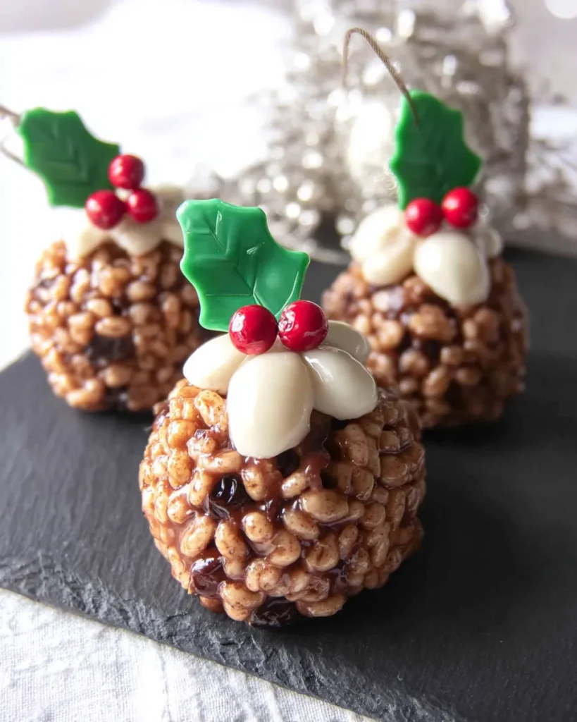 Rice Krispie Christmas Puddings