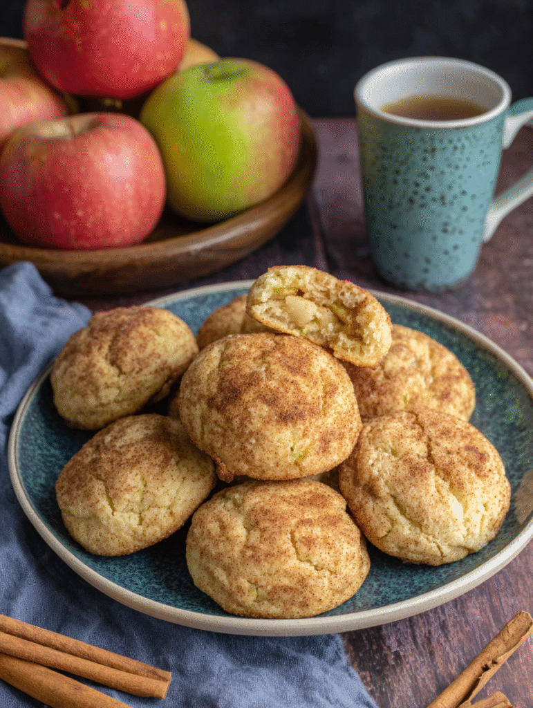 Spiced Apple Cinnamon Snickerdoodle Cookies
