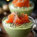 Avocado Mousse with Christmas Smoked Salmon