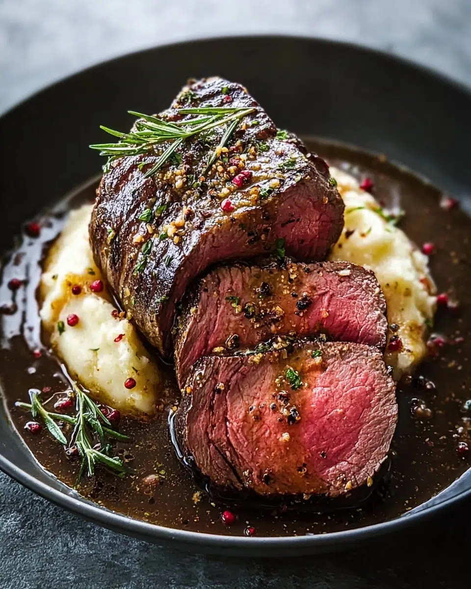 Chateaubriand with béarnaise sauce and herbs