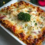 Cheesy Christmas Lasagna