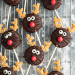 Chocolate Reindeer Cookie Pops