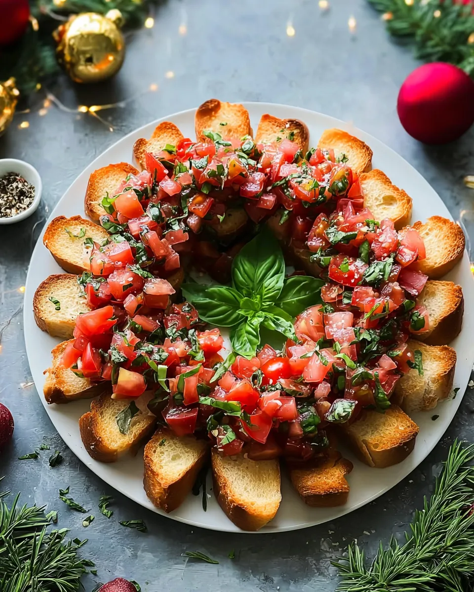 Christmas Bruschetta Wreath