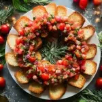 Christmas Bruschetta Wreath