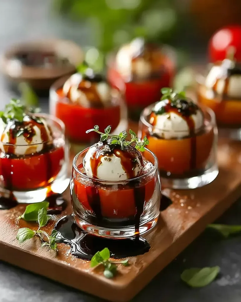 Christmas Mini Caprese Salad Cups