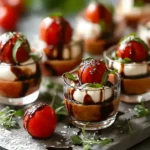 Christmas Mini Caprese Salad Cups