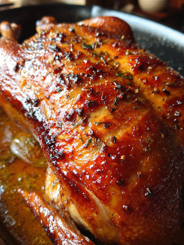 Christmas Roast Duck With Cranberry-Orange Glaze