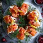 Christmas Salmon Bruschetta Wreath
