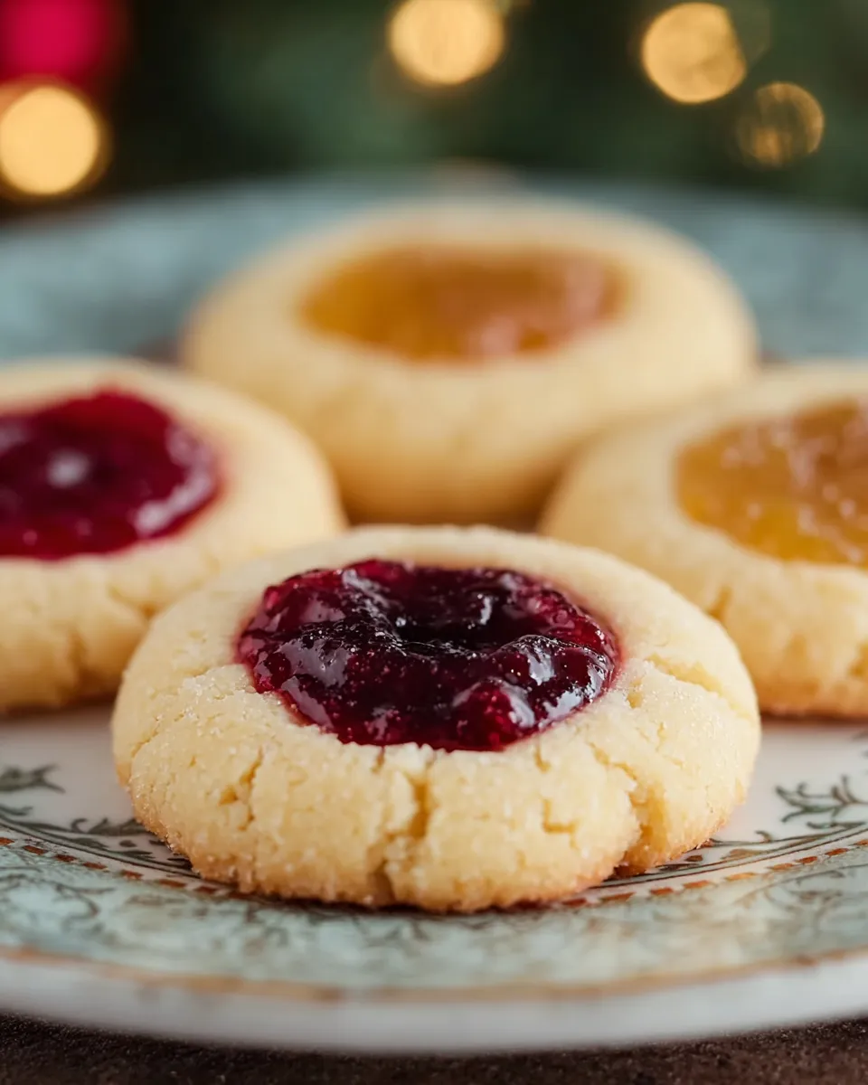 Christmas Thumbprint Cookies
