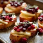 Cranberry Apple Brie Crostini