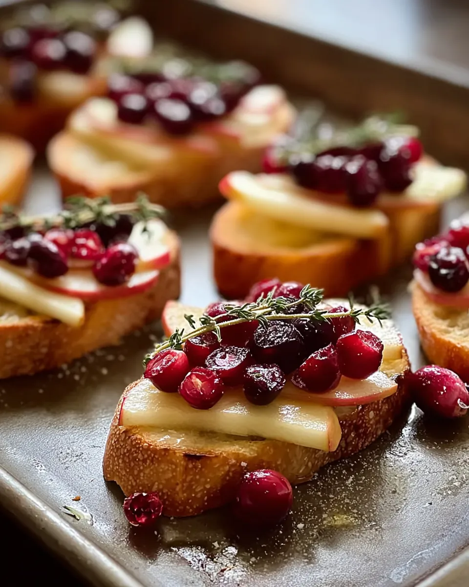 Cranberry Apple Brie Crostini