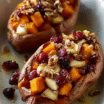 Cranberry Apple Twice Baked Sweet Potatoes