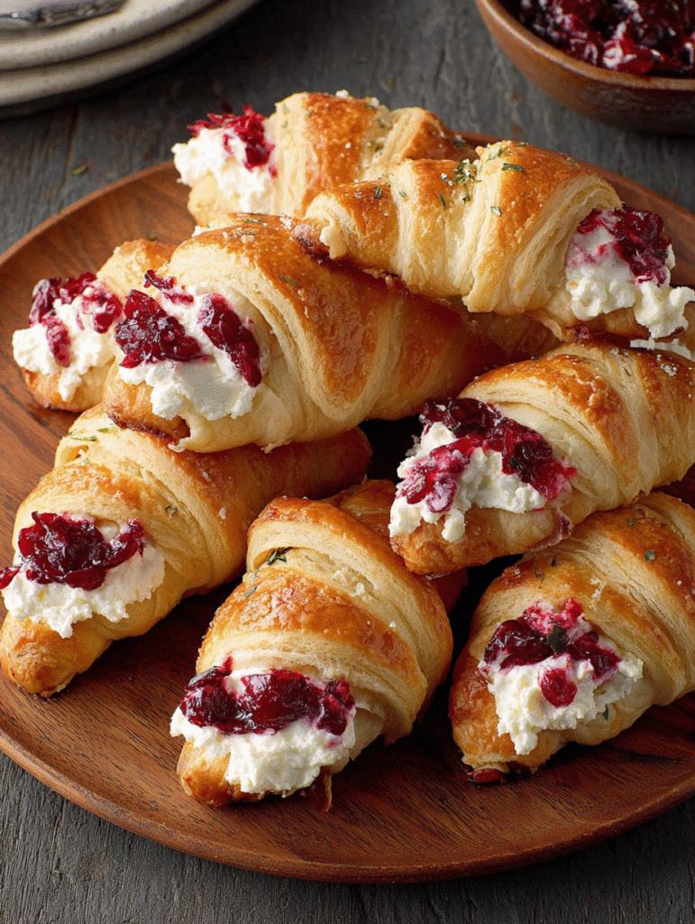 Cranberry Cream Cheese Crescent Bites