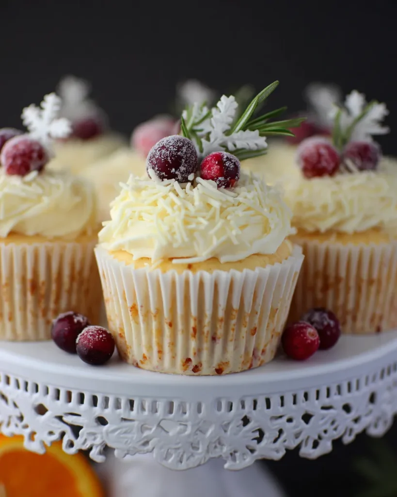 Cranberry Orange White Chocolate Cupcakes