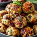 Cranberry Turkey Stuffing Balls