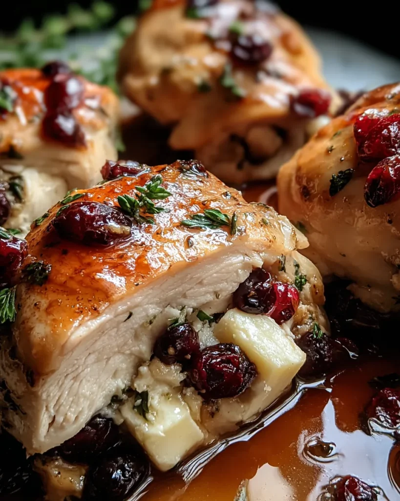 Cranberry and Brie Stuffed Chicken