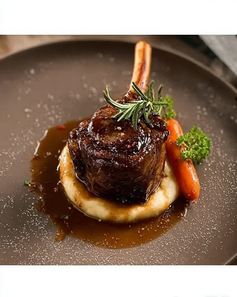 Lamb Shank with Rosemary Jus