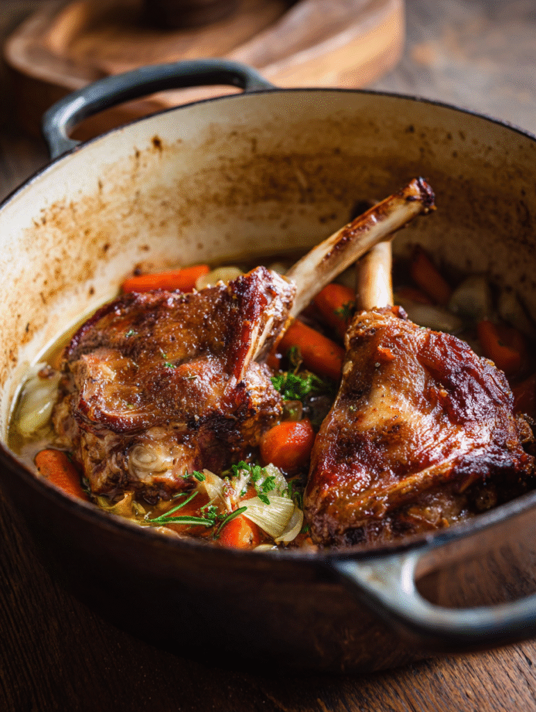 Lamb Shank with Rosemary Jus