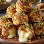 Pistachio Crusted Brie Bites