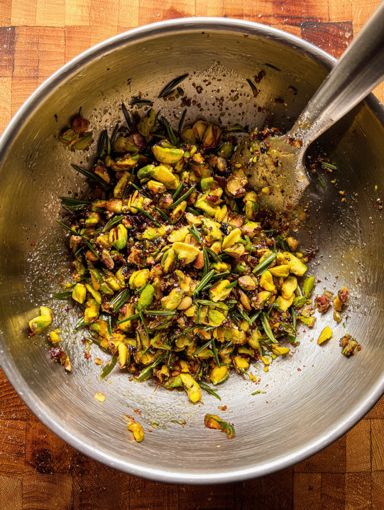 Pistachio Crusted Brie Bites