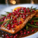 Pomegranate and Orange Glazed Salmon