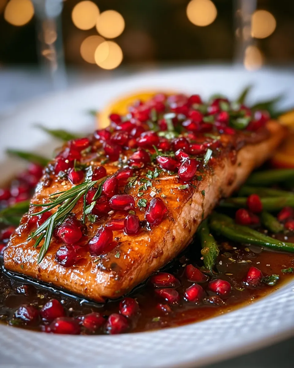 Pomegranate and Orange Glazed Salmon