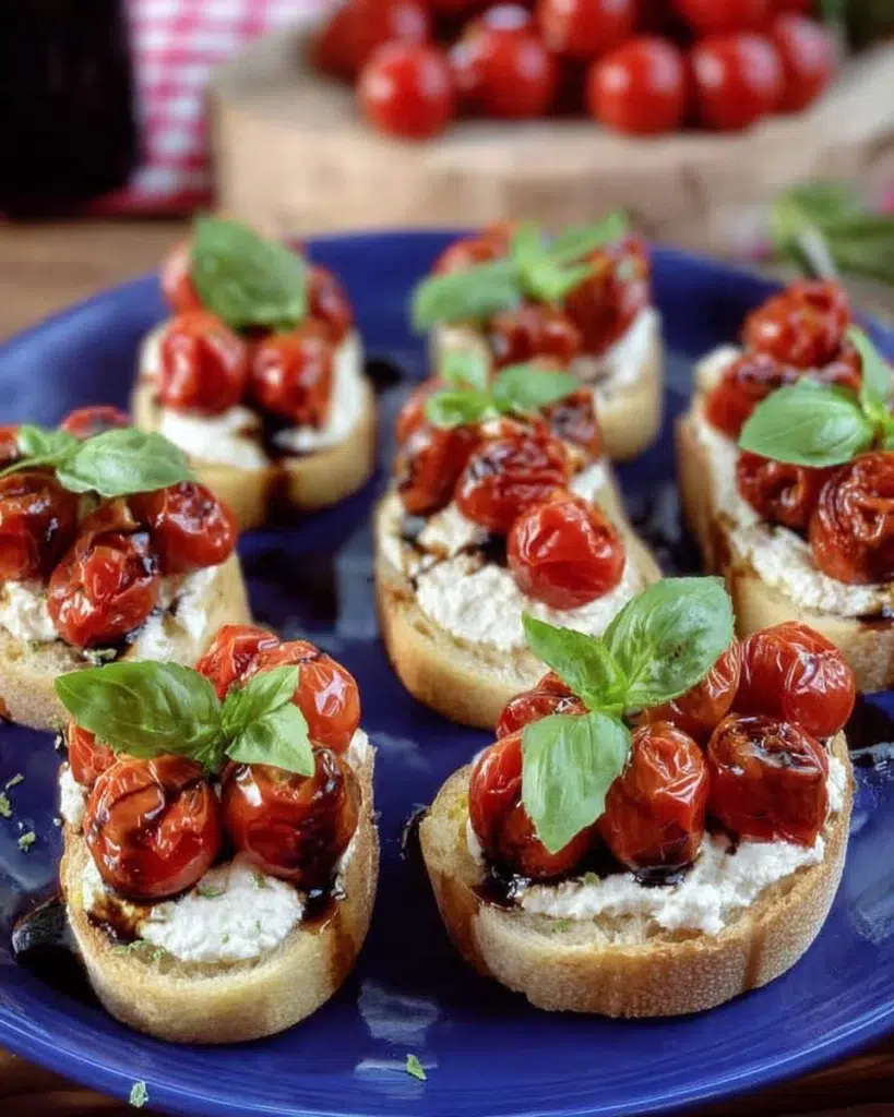 Ricotta Bruschetta with Roasted Tomatoes