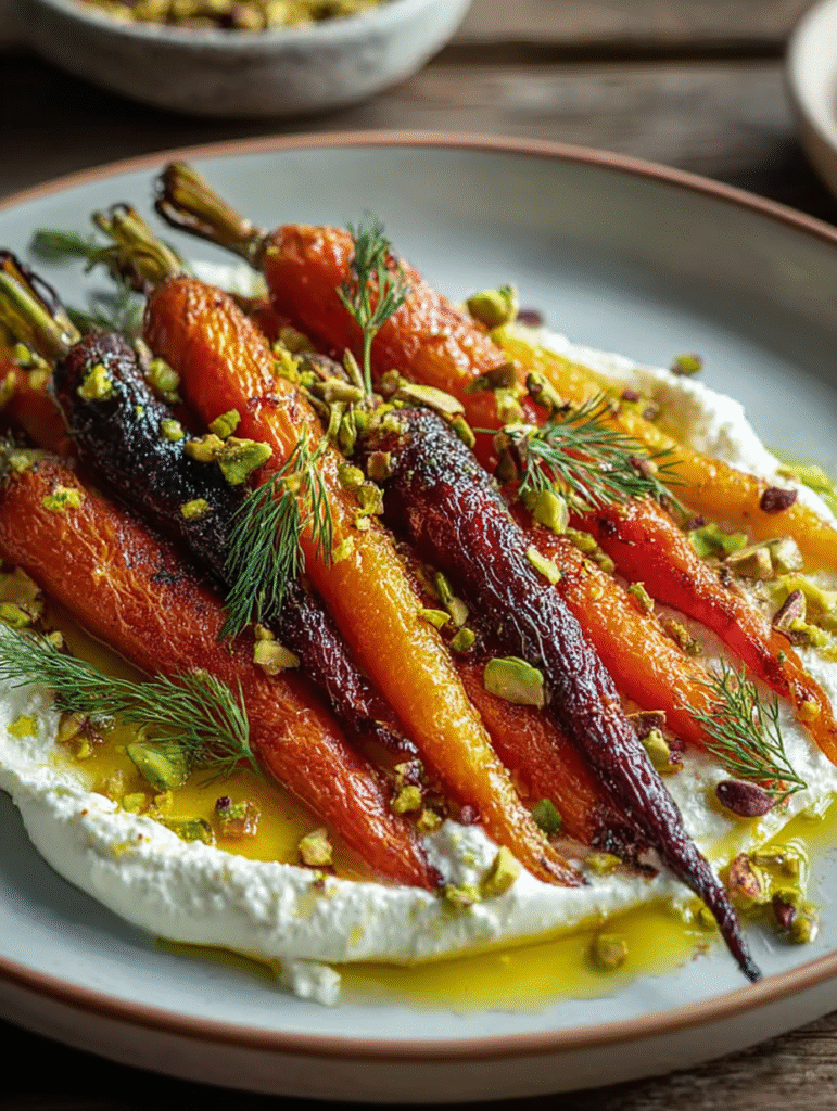 Roasted Carrots with Whipped Ricotta and Hot Honey