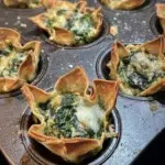 SPINACH AND ARTICHOKE WONTON CUPS