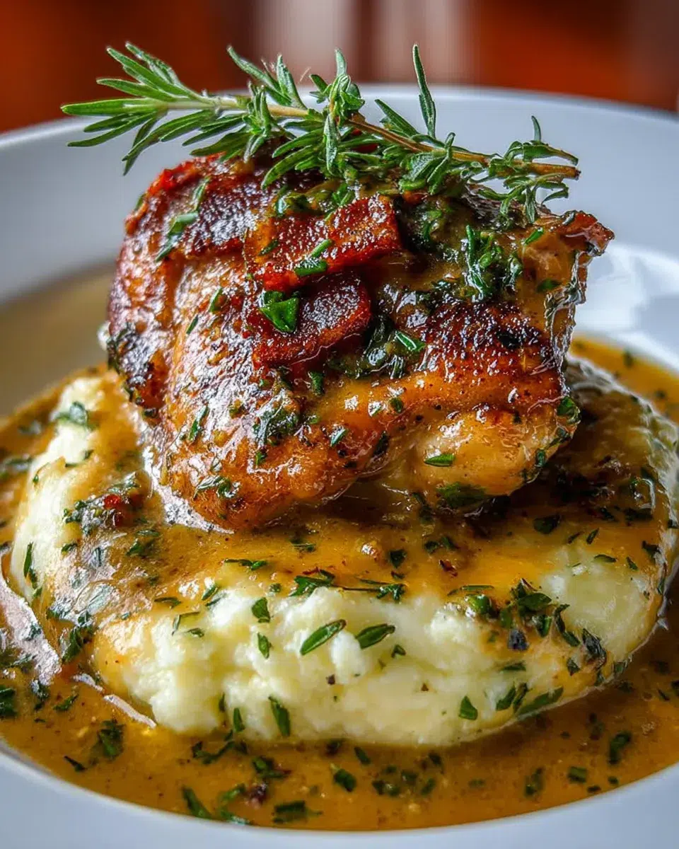 Smothered Chicken Thighs Gravy