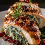 Spinach and Cranberry Stuffed Chicken